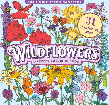 Wildflowers Adult Coloring Book (31 One-Sided Designs on Thick Paper)