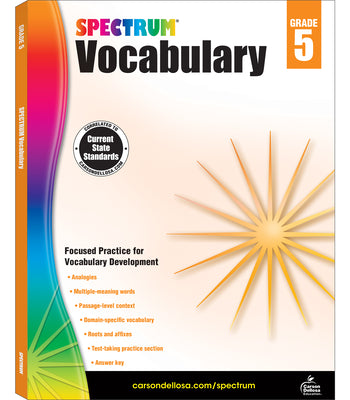 Spectrum Vocabulary, Grade 5: Volume 88