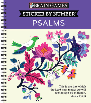 Brain Games - Sticker by Number: Psalms (28 Images to Sticker)