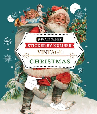Brain Games - Sticker by Number - Vintage: Christmas (28 Images to Sticker)