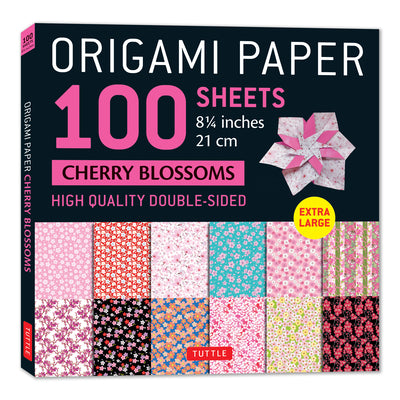 Origami Paper 100 Sheets Cherry Blossoms 8 1/4 (21 CM): Extra Large Double-Sided Origami Sheets Printed with 12 Different Color Combinations (Instruct