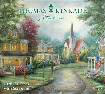 Thomas Kinkade Studios 2026 Deluxe Wall Calendar with Scripture