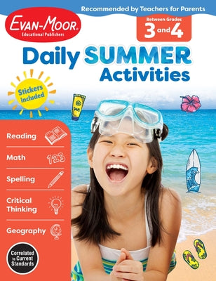 Daily Summer Activities: Between 3rd Grade and 4th Grade, Grade 3 - 4 Workbook