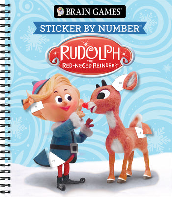 Brain Games - Sticker by Number: Rudolph the Red-Nosed Reindeer