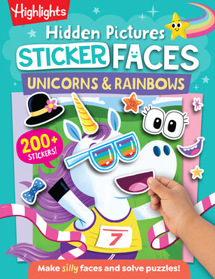 Hidden Pictures Sticker Faces: Unicorns & Rainbows: Colorful Unicorn and Rainbow Fun with Hidden Pictures and Repositionable Stickers for Kids 3-6