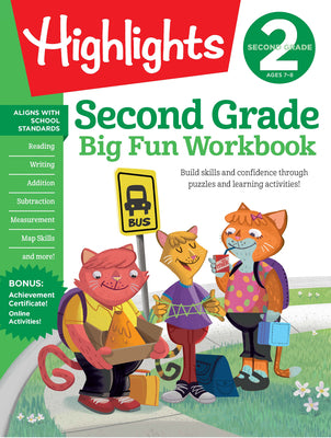Second Grade Big Fun Workbook: 256 Pages of Puzzle-Based Practice in Math, Reading, Science and More, a Fun Second Grade Workbook for Kids to Build Sc