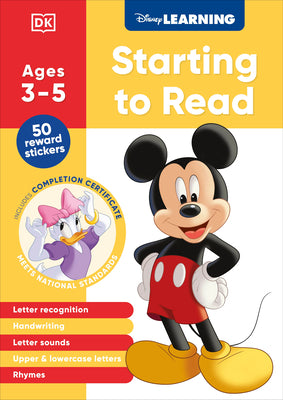 Disney Learning Starting to Read (Ages 3-5): Preschool English Handwriting, Alphabet Workbook for Kids, Curriculum-Based